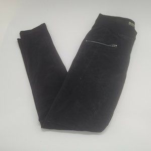 BlankNYC |‎ Womens 28 Black Suede Leather Pull On Moto Leggings Pants